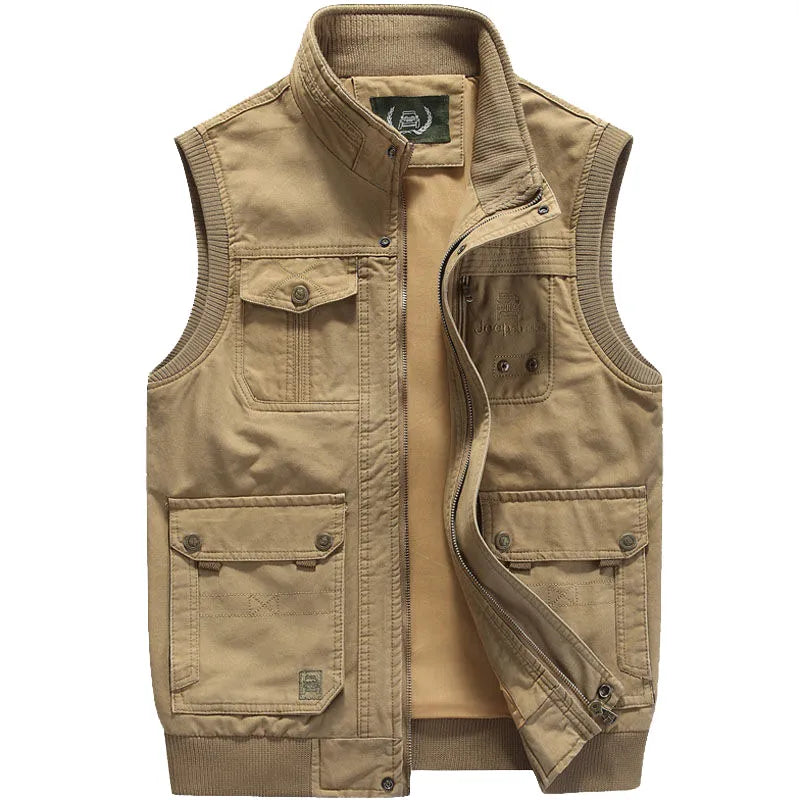 Lune London | Warm Sleeveless Zipper Jacket with Multiple Pockets