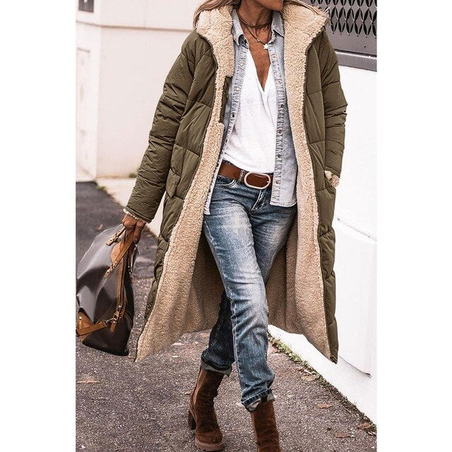Lune London | casual women's fleece hooded coat – Various colors