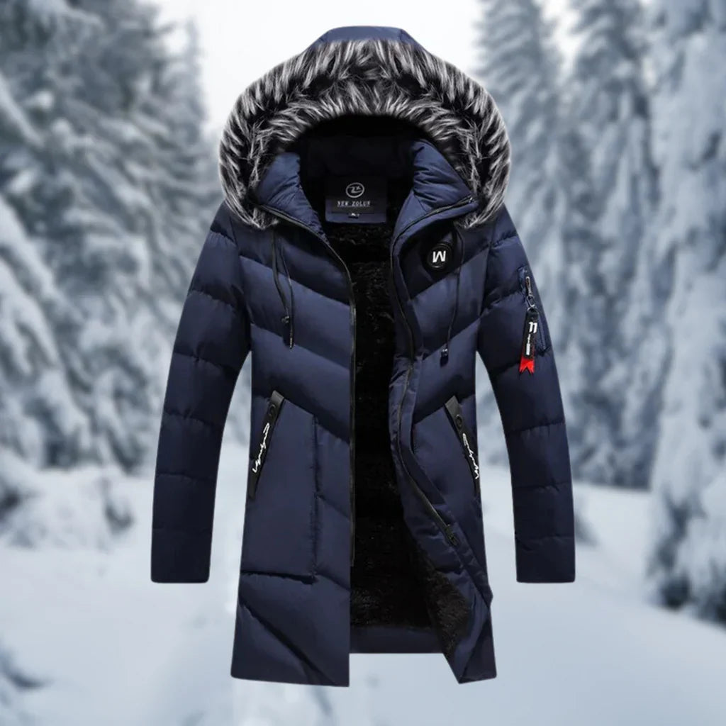Lune London | Jacket - Quilted Plus Size Fit - Hood with Faux Fur - Mid-Length - Ribbed Cuffs