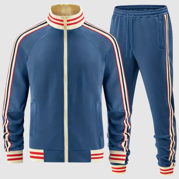 Lune London | Men's Tracksuit Set Striped Sport Pants Zipper Polyester