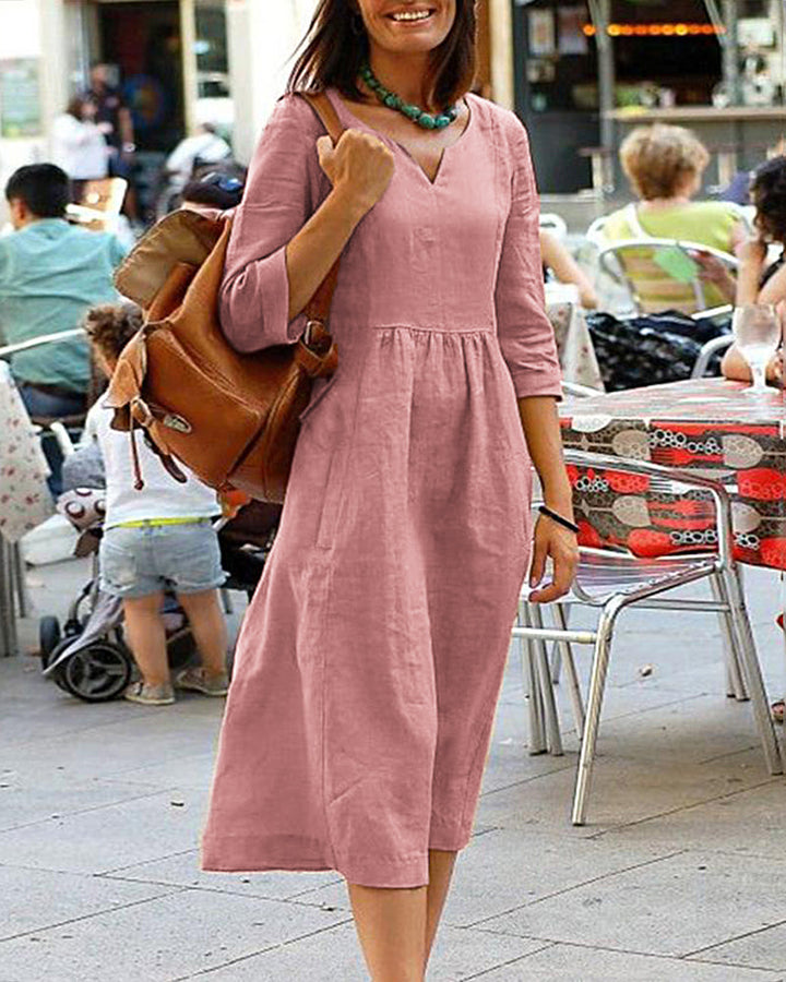 Lune London | Elegant Linen Tunic Dress - Stylish Linen Dress for a Refined Look