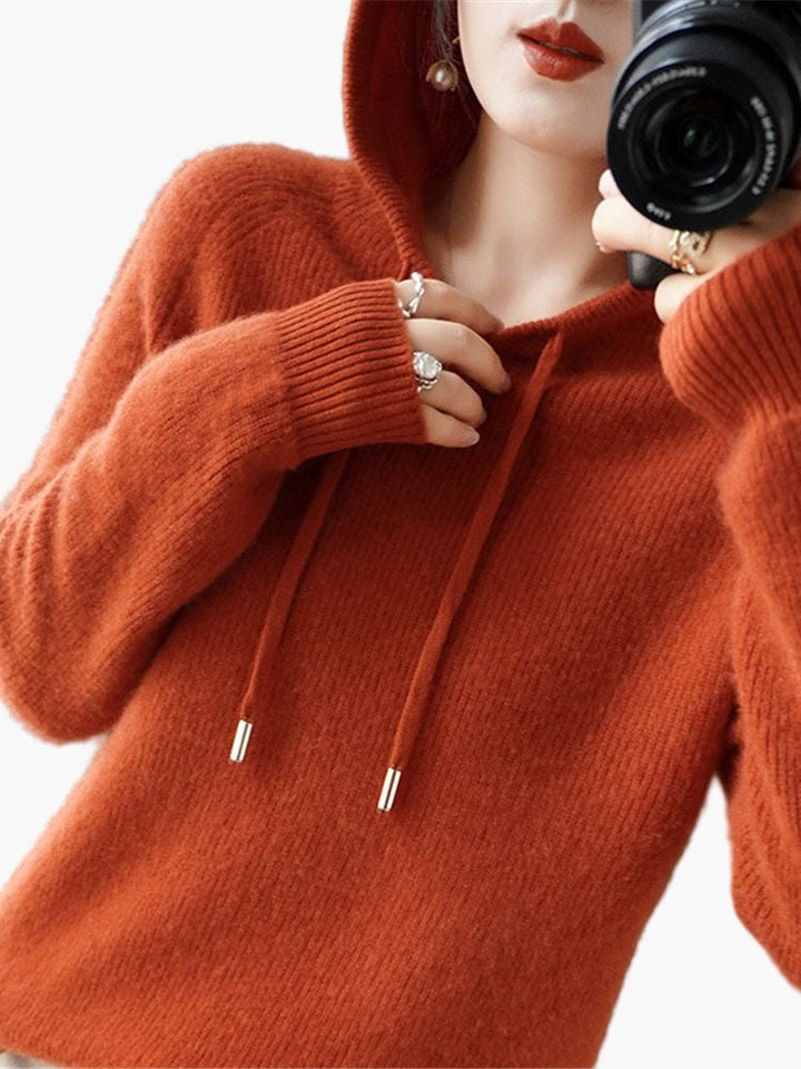 Lune London | Knit sweater with hood - Comfortable and stylish everyday hoodie