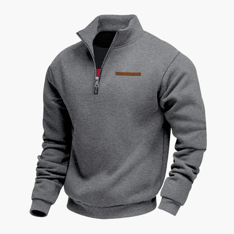 Lune London | Half-zip sweatshirt Leisure pull with high collar - Perfect for travel and everyday life