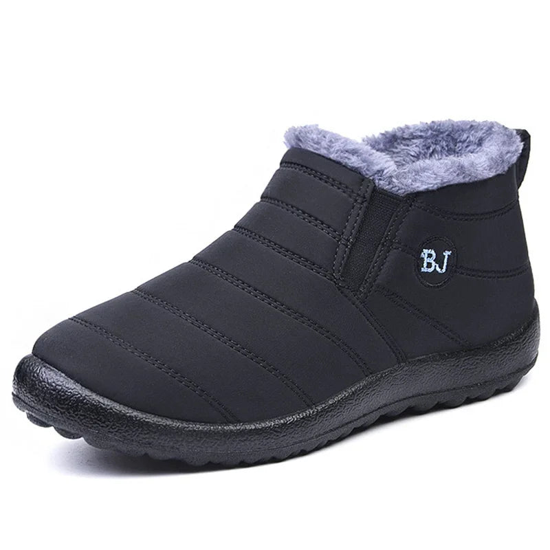 Lune London | Ankle boots - Padded Waterproof - Slip-on - Plush Covered - Flat Sole