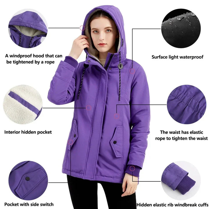 Lune London | Winter jacket with hood - Fashion leisure jacket for autumn and winter