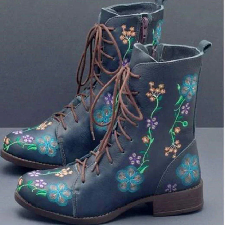 Lune London | Retro Boots with Ethnic Embroidery