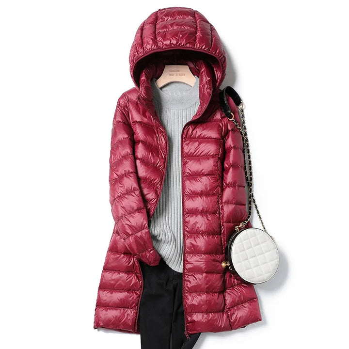 Lune London | Lightweight winter jacket for women with removable hood