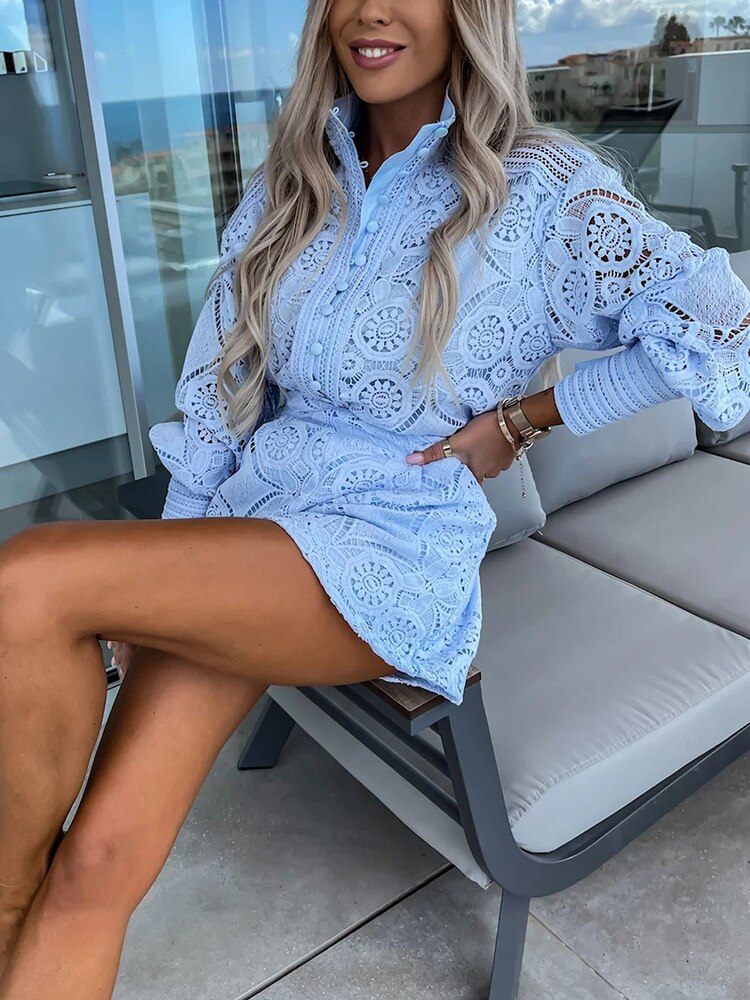Lune London | Lace Top and Shorts Set