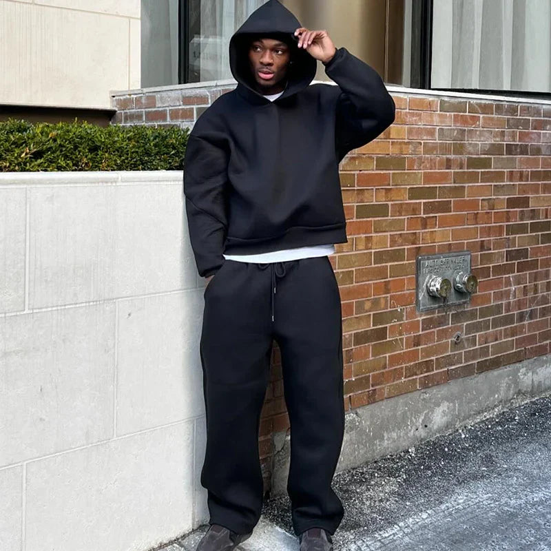 Lune London | Men's Cotton Tracksuit Hoodie Straight Pants