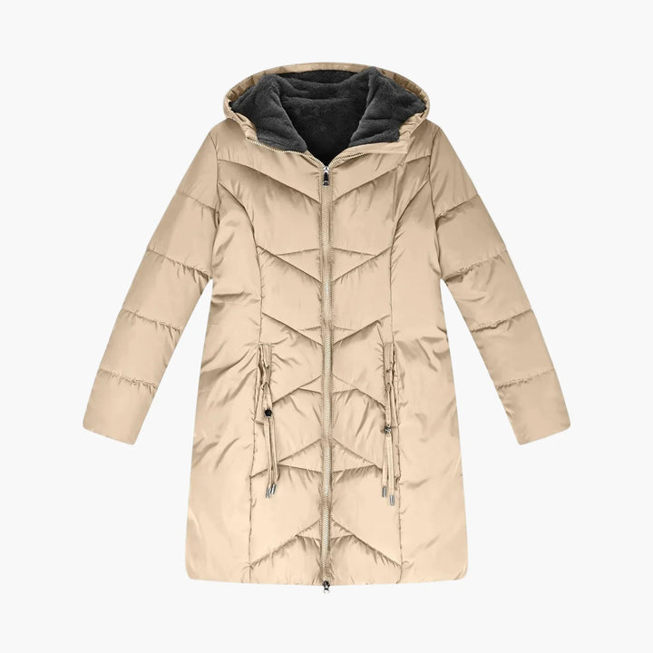 Lune London | Long Winter Down Coat with Hood - Windproof, Warm Outdoor Parker