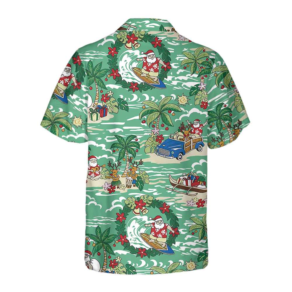 Lune London | Hawaiian shirt Santa In Hawaii, funny Christmas shirt, best gift for Christmas