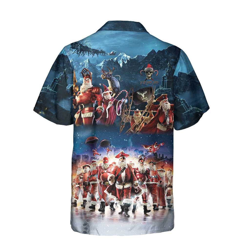 Lune London | Santa Squad Hawaiian shirt Fun Santa, Christmas Hawaiian shirt for men