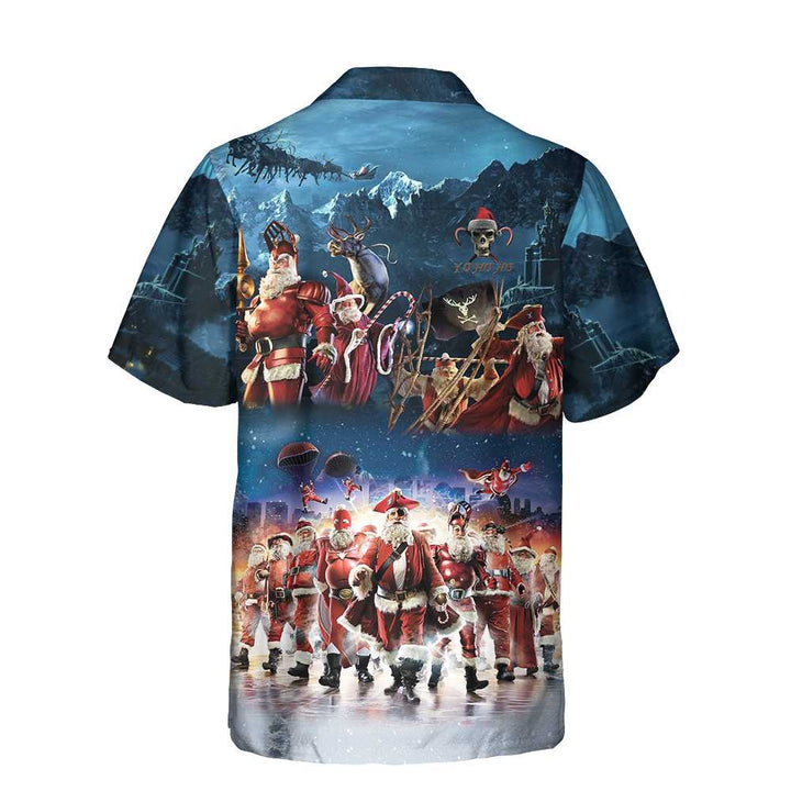 Lune London | Santa Squad Hawaiian shirt Fun Santa, Christmas Hawaiian shirt for men