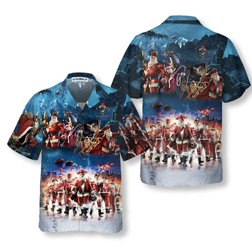 Lune London | Santa Squad Hawaiian shirt Fun Santa, Christmas Hawaiian shirt for men