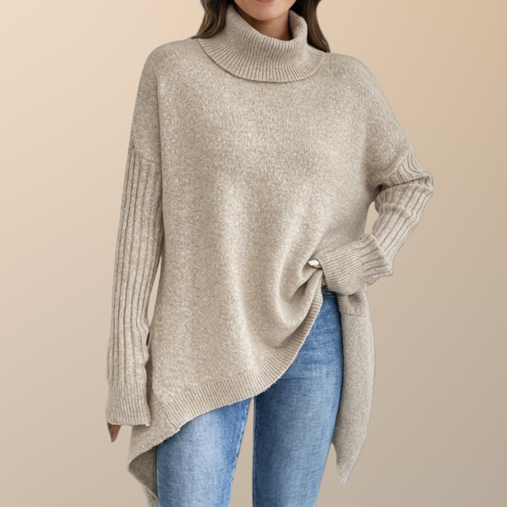 Lune London | Elegant long turtleneck sweater for women