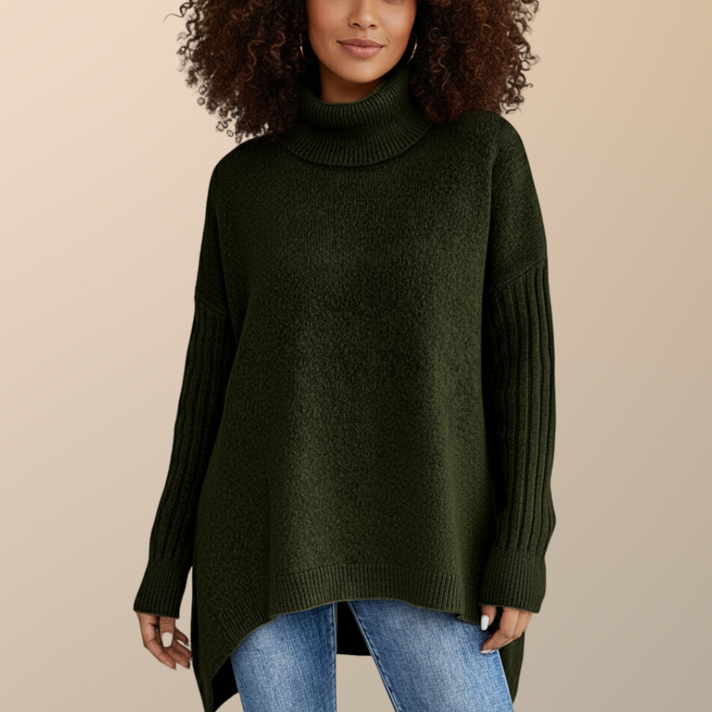 Lune London | Elegant long turtleneck sweater for women