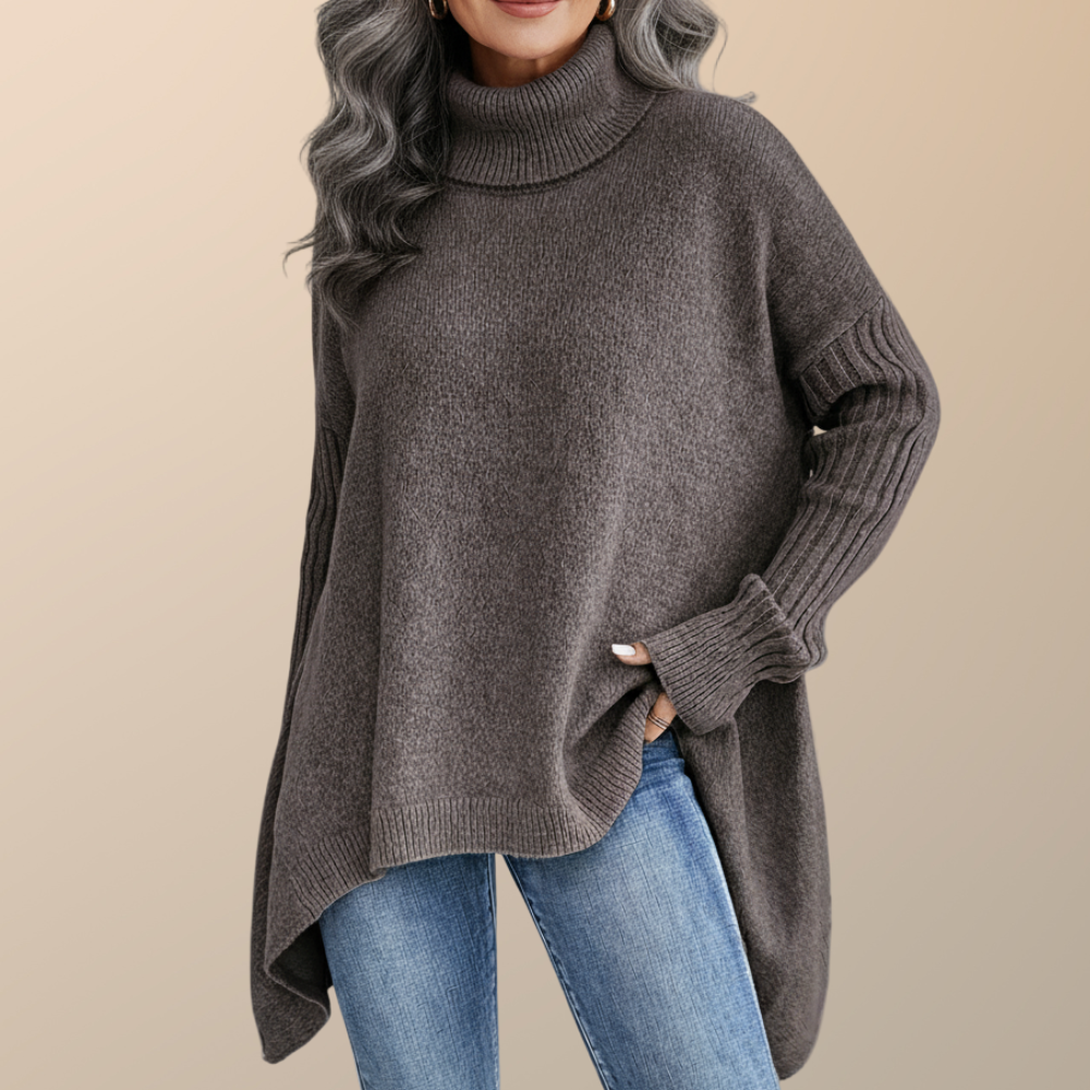 Lune London | Elegant long turtleneck sweater for women