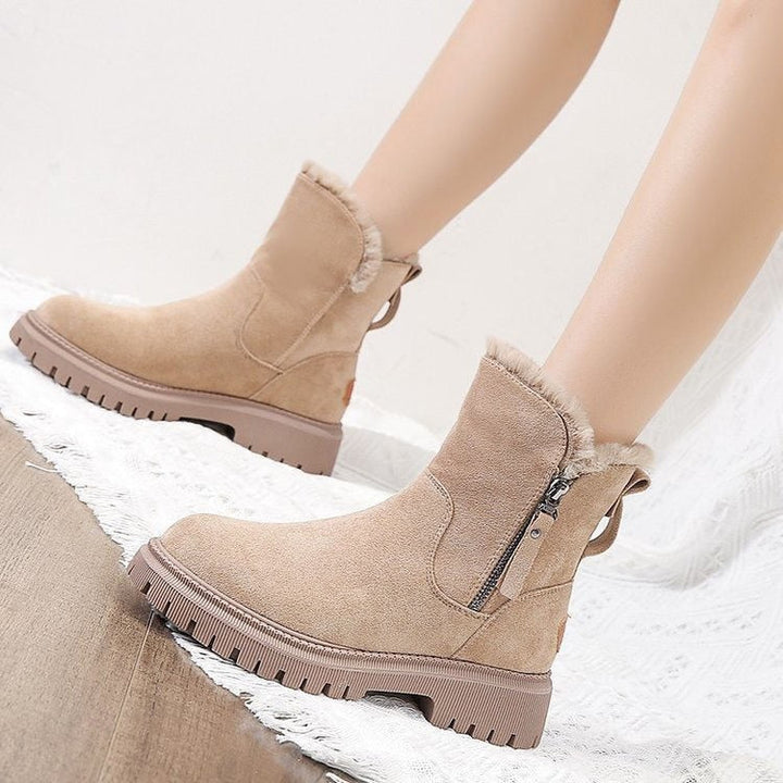 Lune London | Women's Winter Ankle Boots In Suede Look with Warm Lining Plus Sizes