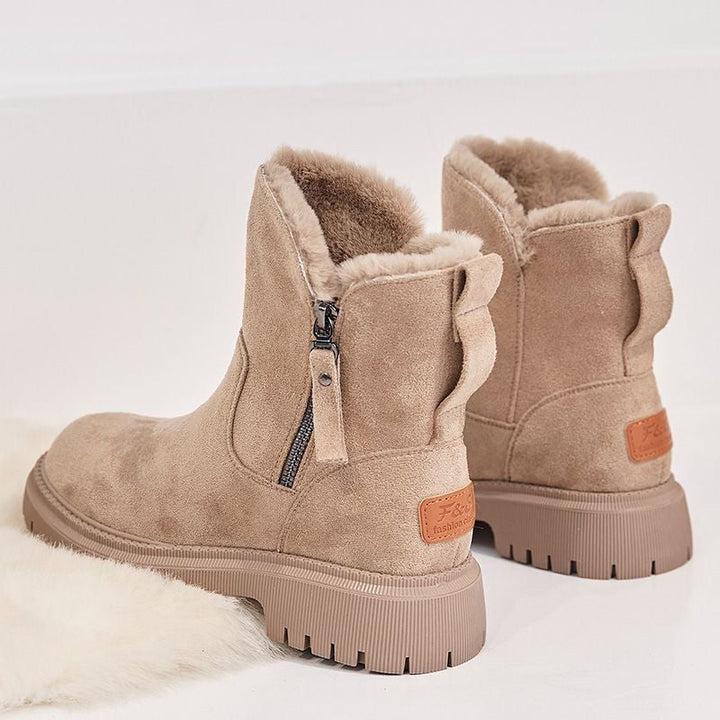 Lune London | Women's Winter Ankle Boots In Suede Look with Warm Lining Plus Sizes