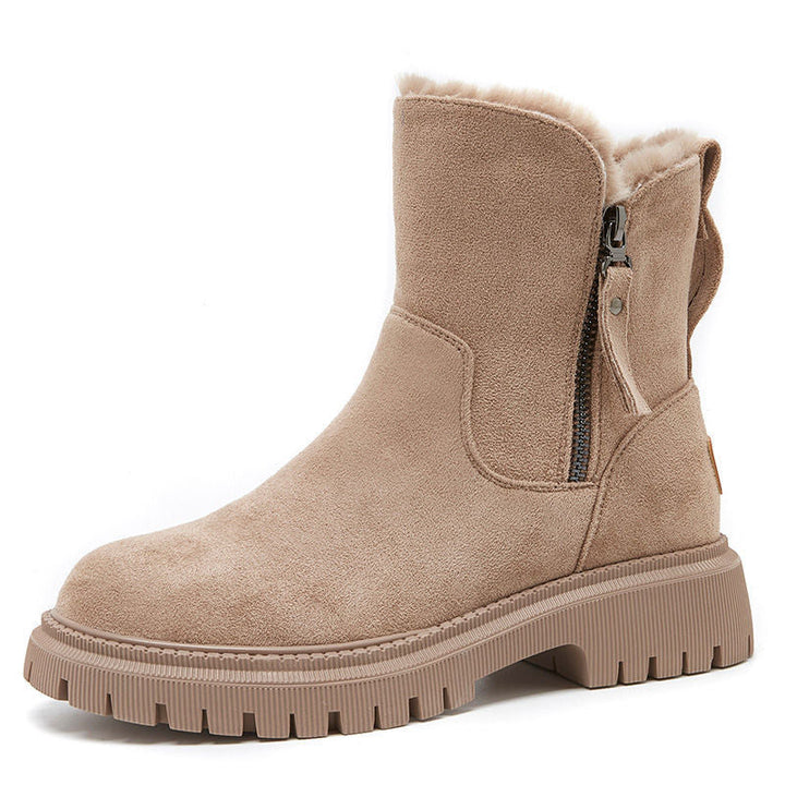 Lune London | Women's Winter Ankle Boots In Suede Look with Warm Lining Plus Sizes