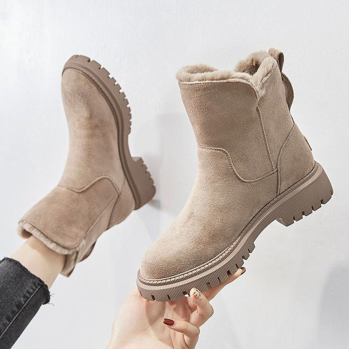 Lune London | Women's Winter Ankle Boots In Suede Look with Warm Lining Plus Sizes