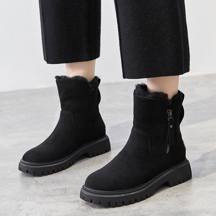 Lune London | Women's Winter Ankle Boots In Suede Look with Warm Lining Plus Sizes
