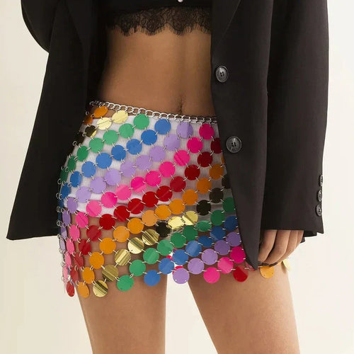 Lune London | Shiny Sequin Mini Skirt