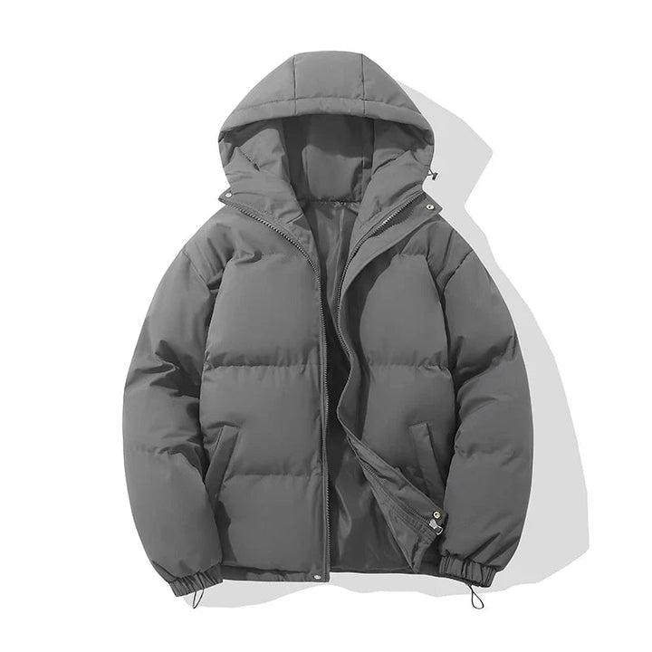 Lune London | Women's Jacket High Collar Hooded Zipper Design Cotton-Lined Jacket