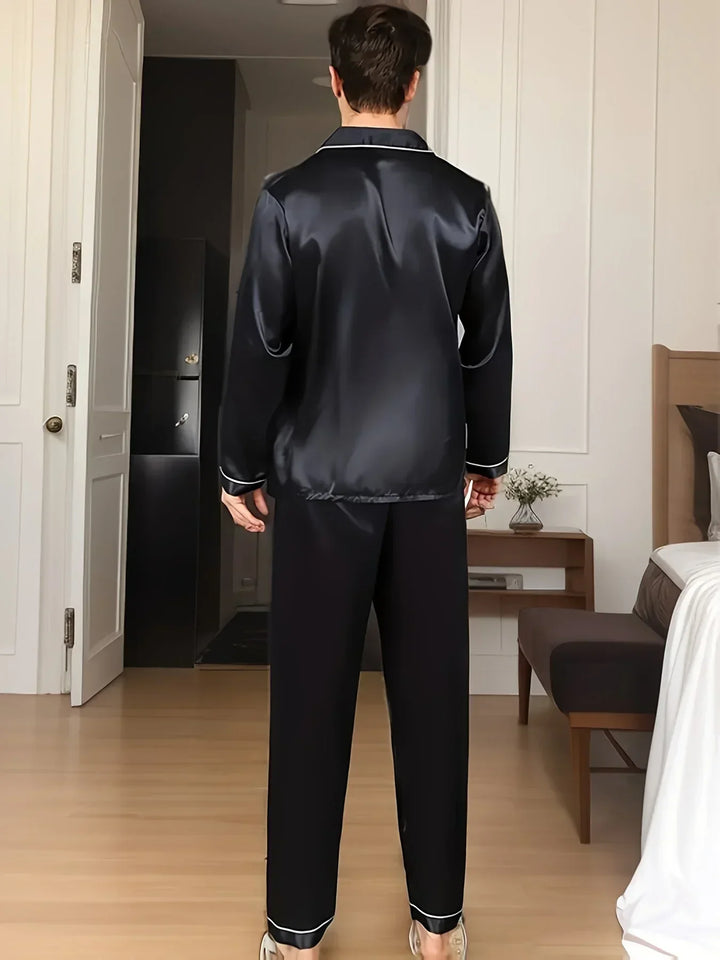 Lune London | Men's Pajama Set In Silk Satin