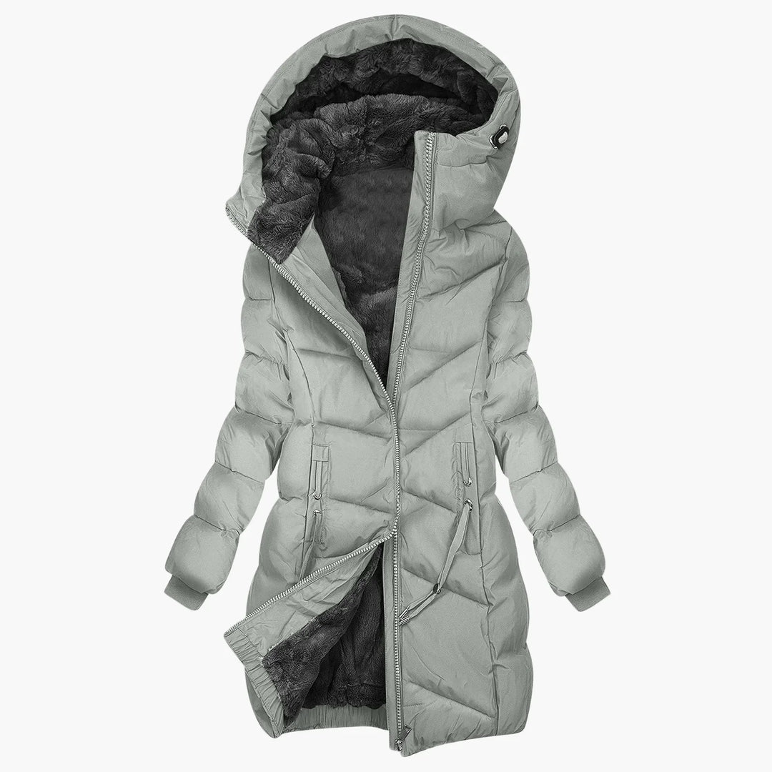 Lune London | Long Winter Down Coat with Hood - Windproof, Warm Outdoor Parker