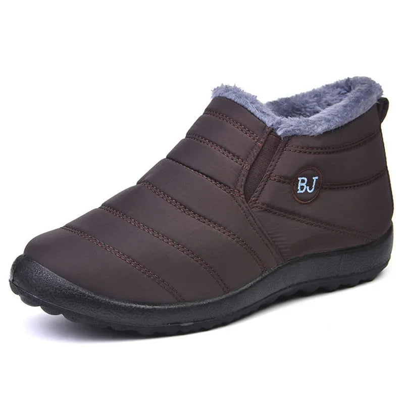 Lune London | Ankle boots - Padded Waterproof - Slip-on - Plush Covered - Flat Sole