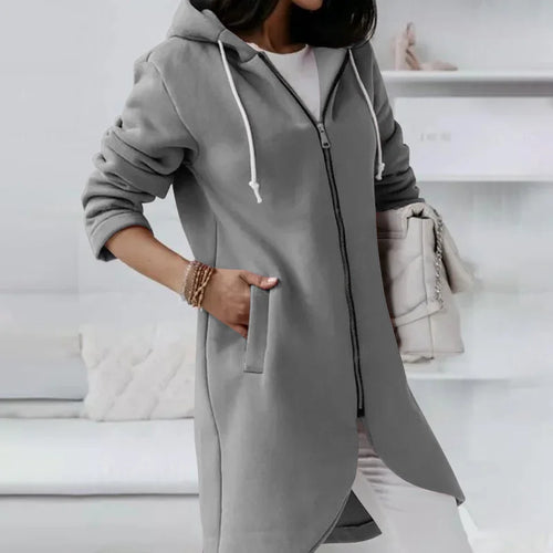 Lune London | Hooded cardigan with curved hem