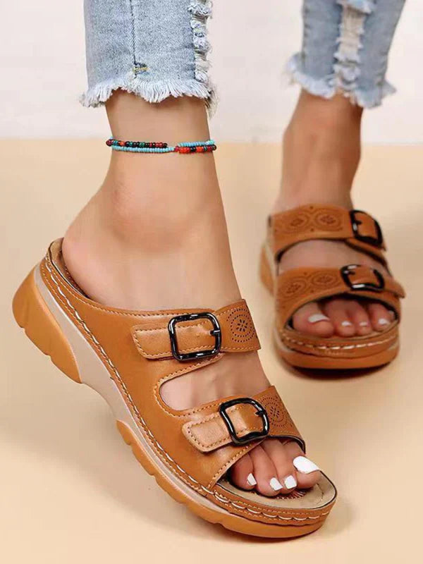 Lune London | Orthopedic Adjustable Sandals - Breathable Synthetic Leather - with Triple Foot Support