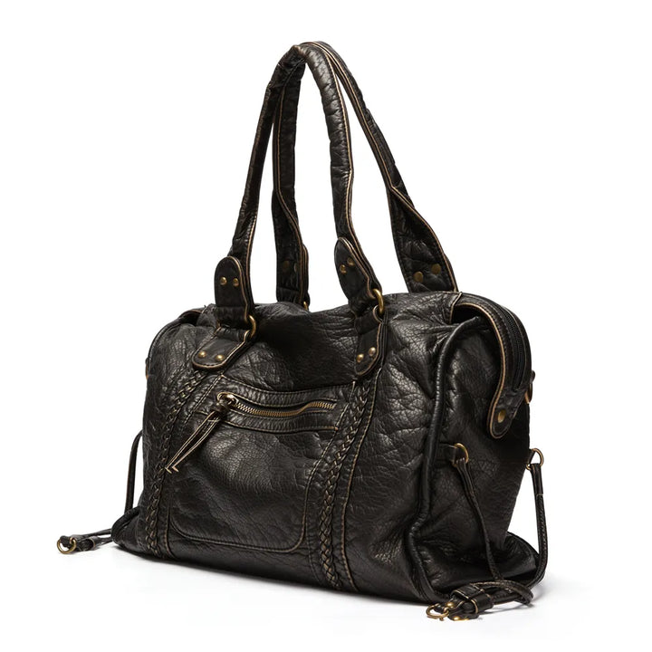 Lune London | Obsidian Luxury Black Leather Handbag