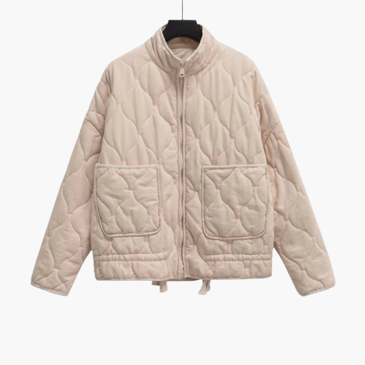 Chic und Stil | Oversized quilted winter jacket with pockets and zipper - Trendy winter jacket 2024