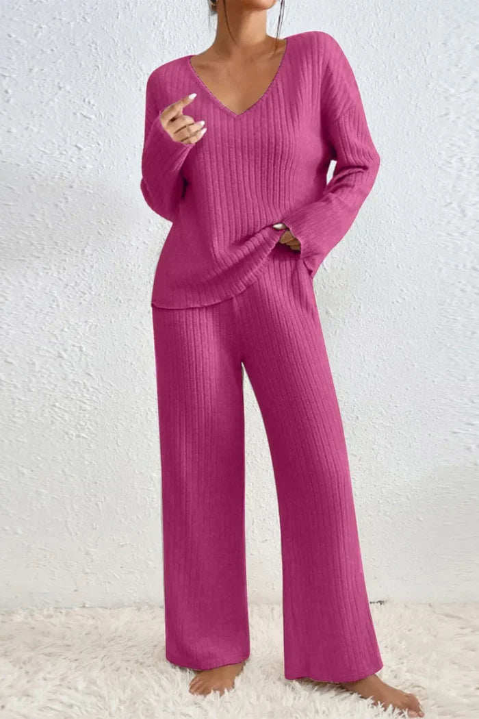 Lune London | Women's Ribbed Two-Piece Loungewear Set