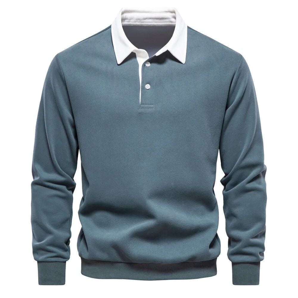 Lune London | Long sleeve polo collar sweatshirt