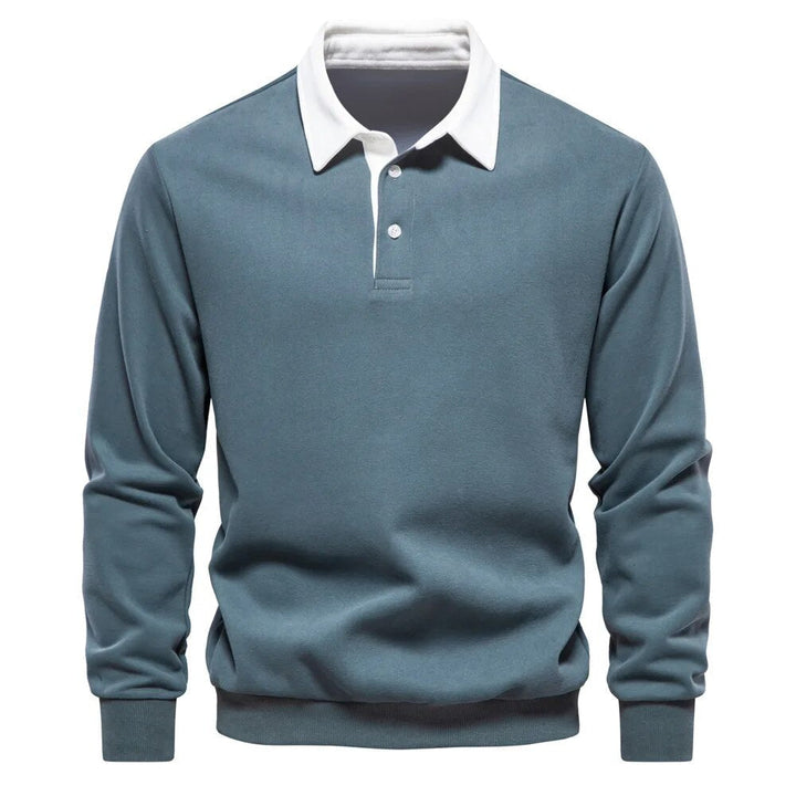 Lune London | Long sleeve polo collar sweatshirt