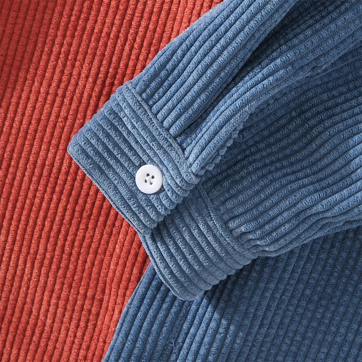 Lune London | Two-Tone Cord Shirt with Contrast Pocket