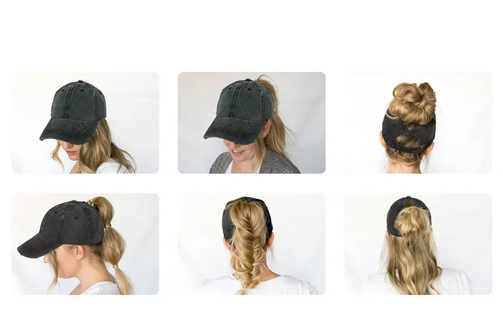 Lune London | Ponytail Baseball Cap with Breathable Comfort and UV Protection