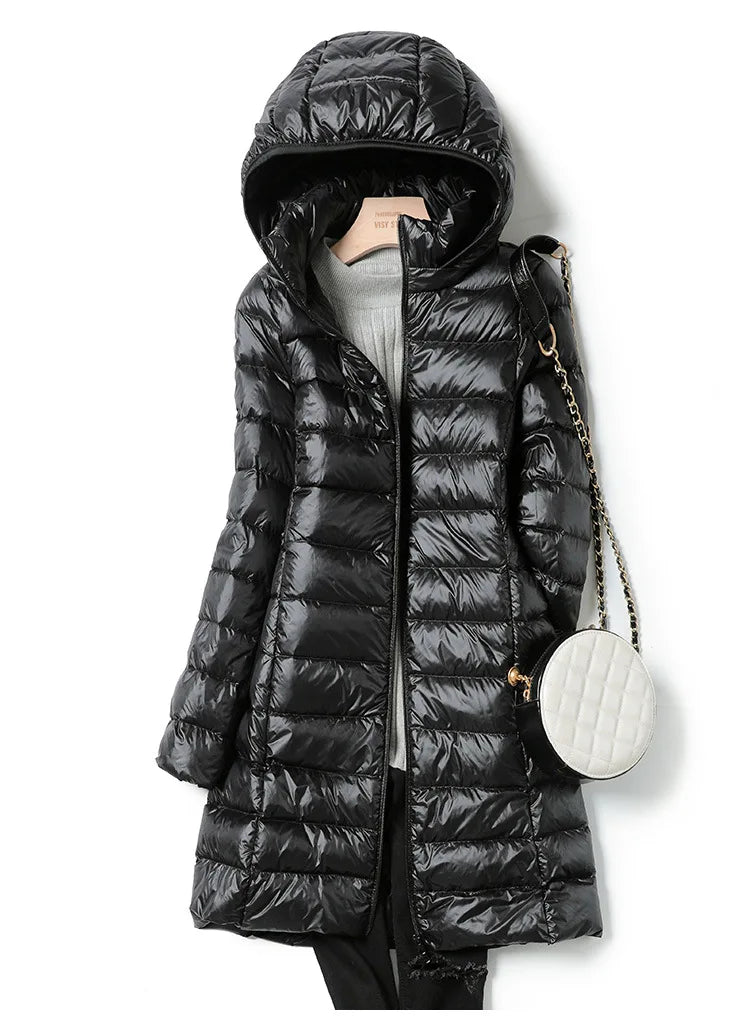 Lune London | Lightweight winter jacket for women with removable hood