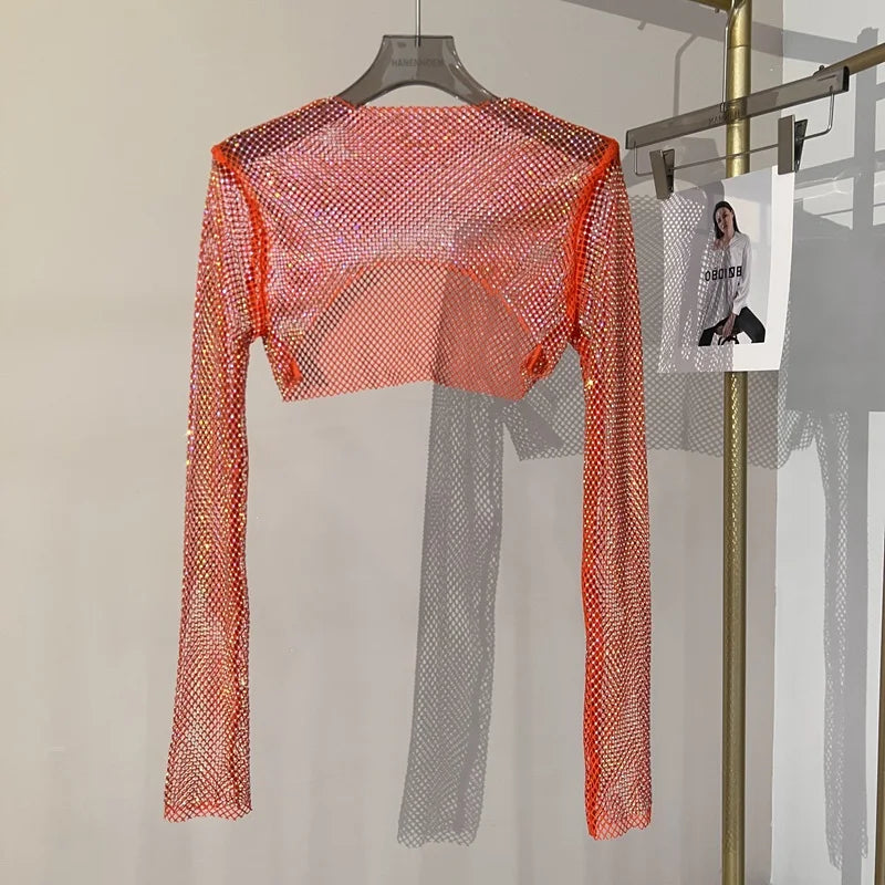 Lune London | Diamond Long Sleeve Net Top