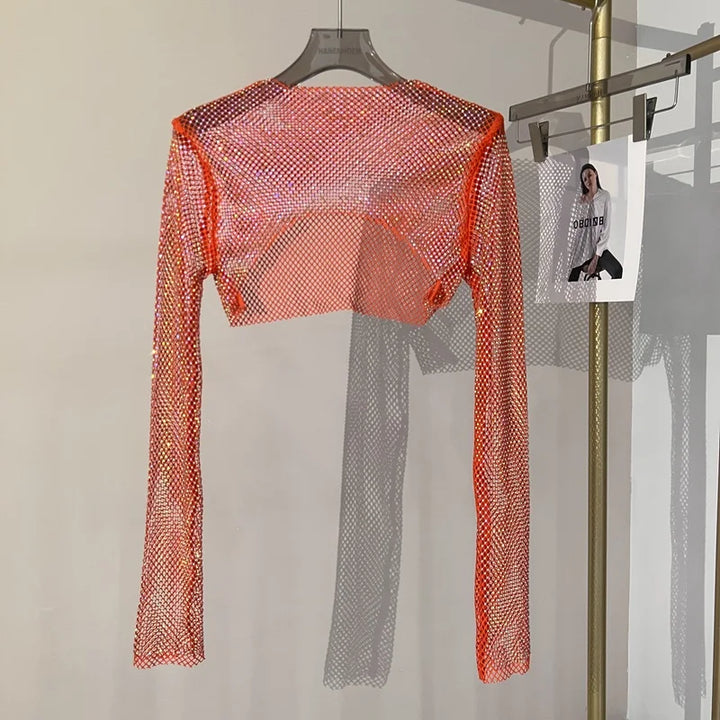 Lune London | Diamond Long Sleeve Net Top