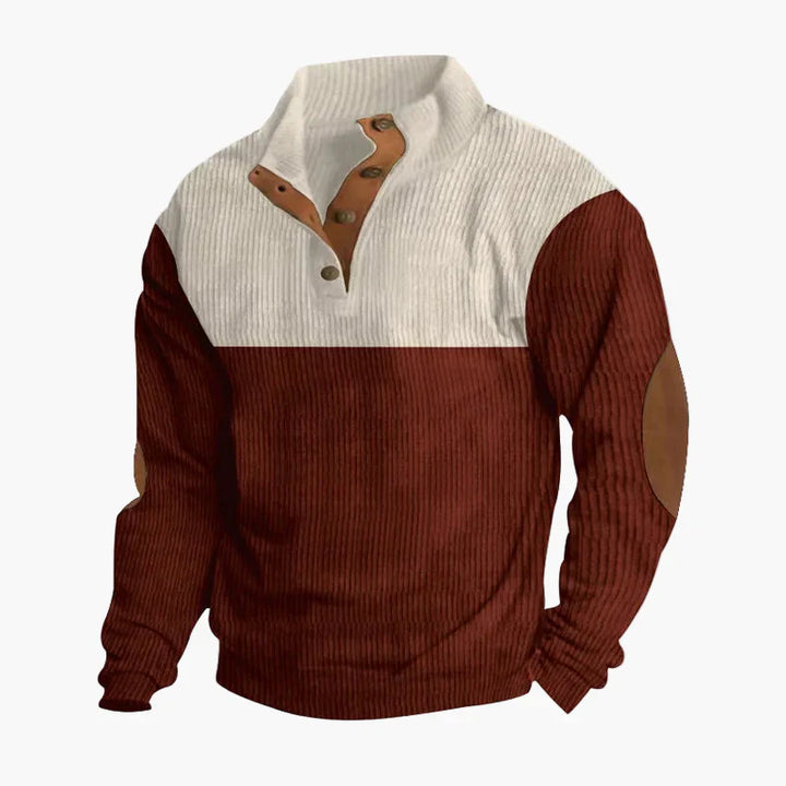 Lune London | Retro knit sweater with button placket - Trendy casual sweater for autumn and winter