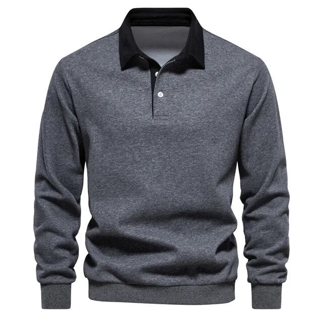 Lune London | Long sleeve polo collar sweatshirt