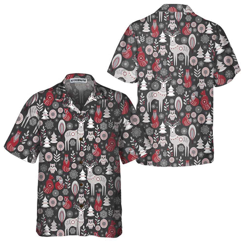 Lune London | Hawaiian shirt Scandinavian forest animals, Cool Christmas shirt for men and women