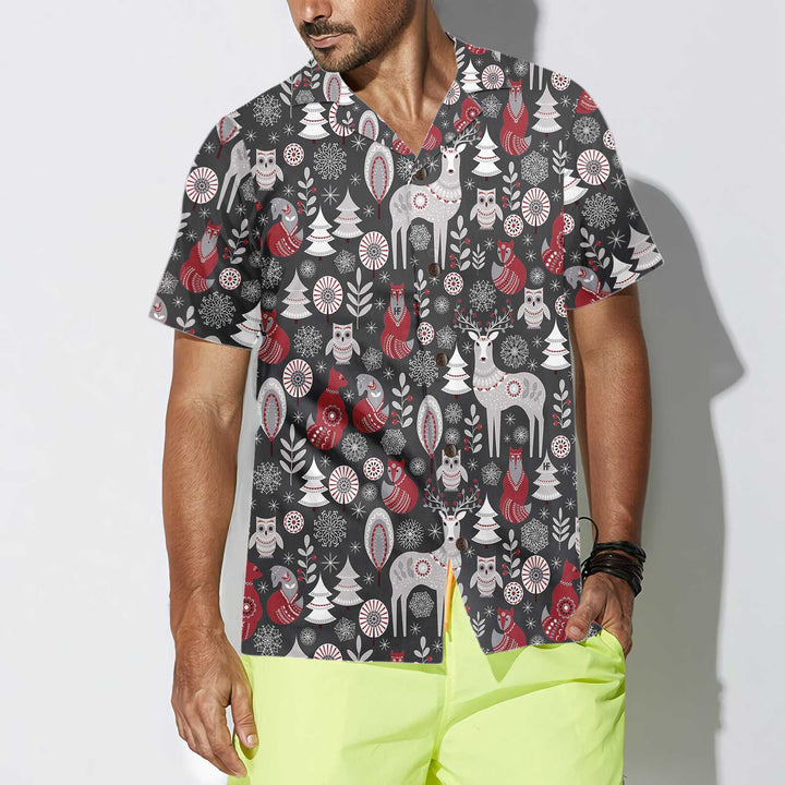 Lune London | Hawaiian shirt Scandinavian forest animals, Cool Christmas shirt for men and women
