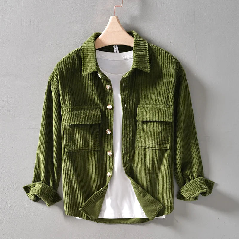 Lune London | Men's Plus Size Thick Corduroy Shirt Made of Cotton
