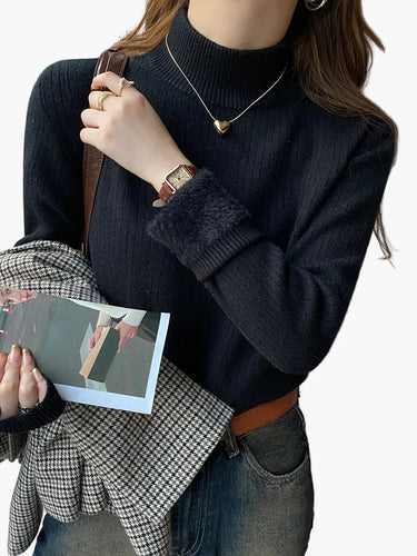 Lune London | Basic Knitted Turtleneck Sweater with Long Sleeves for Everyday and Office