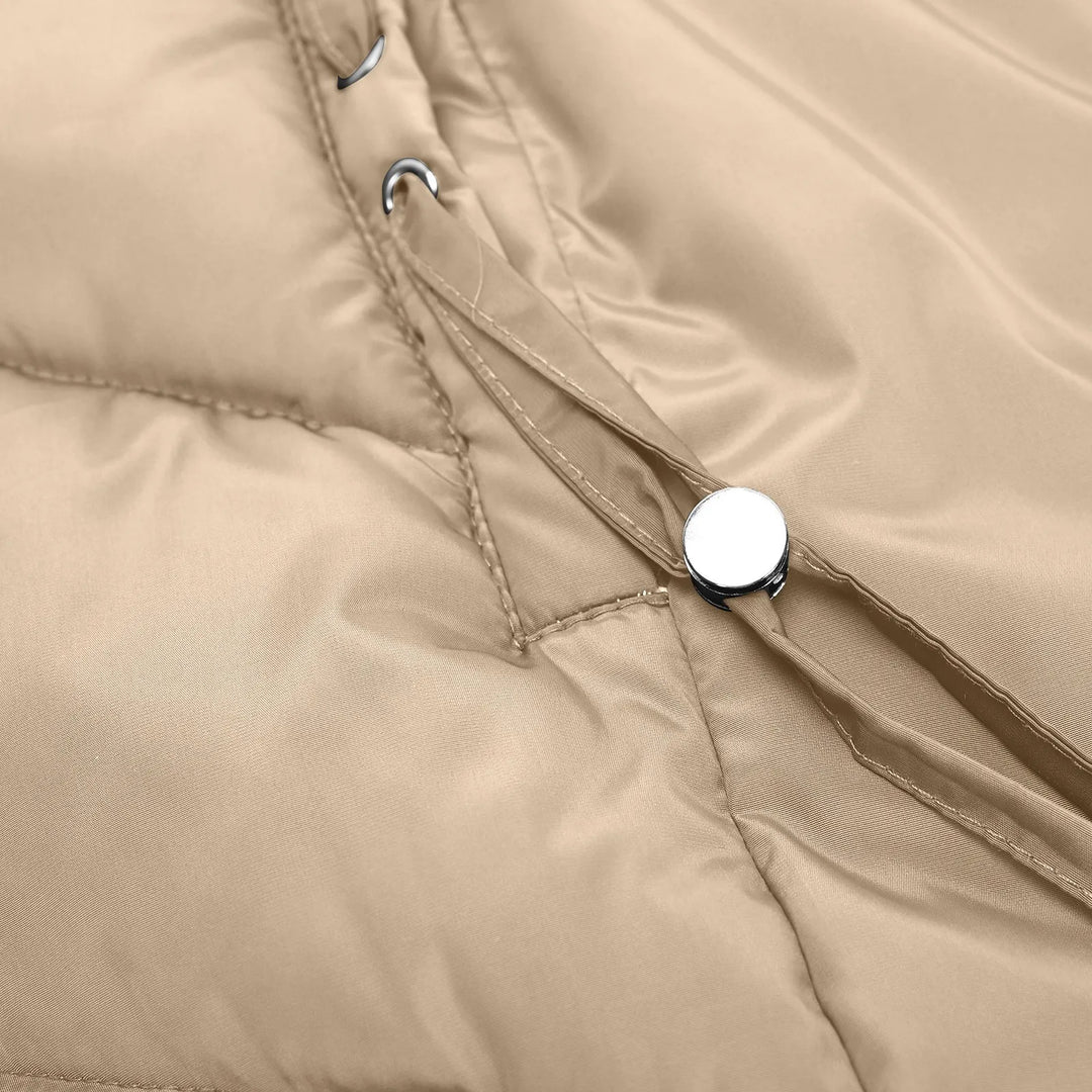Lune London | Long Winter Down Coat with Hood - Windproof, Warm Outdoor Parker